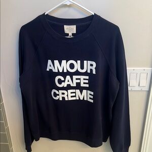 NWT sezane sweatshirt- size M NAVY BLUE